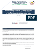 Répertoire Des Produits Pharmaceutiques Enregistrés Et Autorisés Par La DPM en République Démocratique Du Congo
