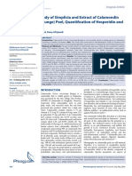 Standardization Study of Simplicia and Extract of Calamondin (Citrus Microcarpa Bunge) Peel, Quantification of Hesperidin and Antibacterial Assay