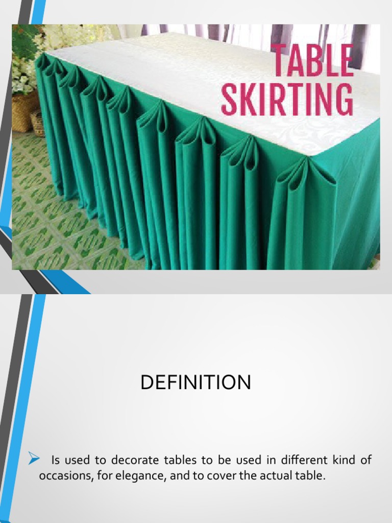 Table Skirting PDF Skirt Cultural Trends