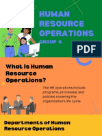 Human Resource Operations: Group 6