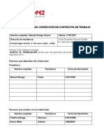 Información Para Confección de Contratos de Trabajo