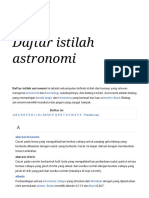 Daftar Istilah Astronomi - Wikipedia Bahasa Indonesia, Ensiklopedia Bebas