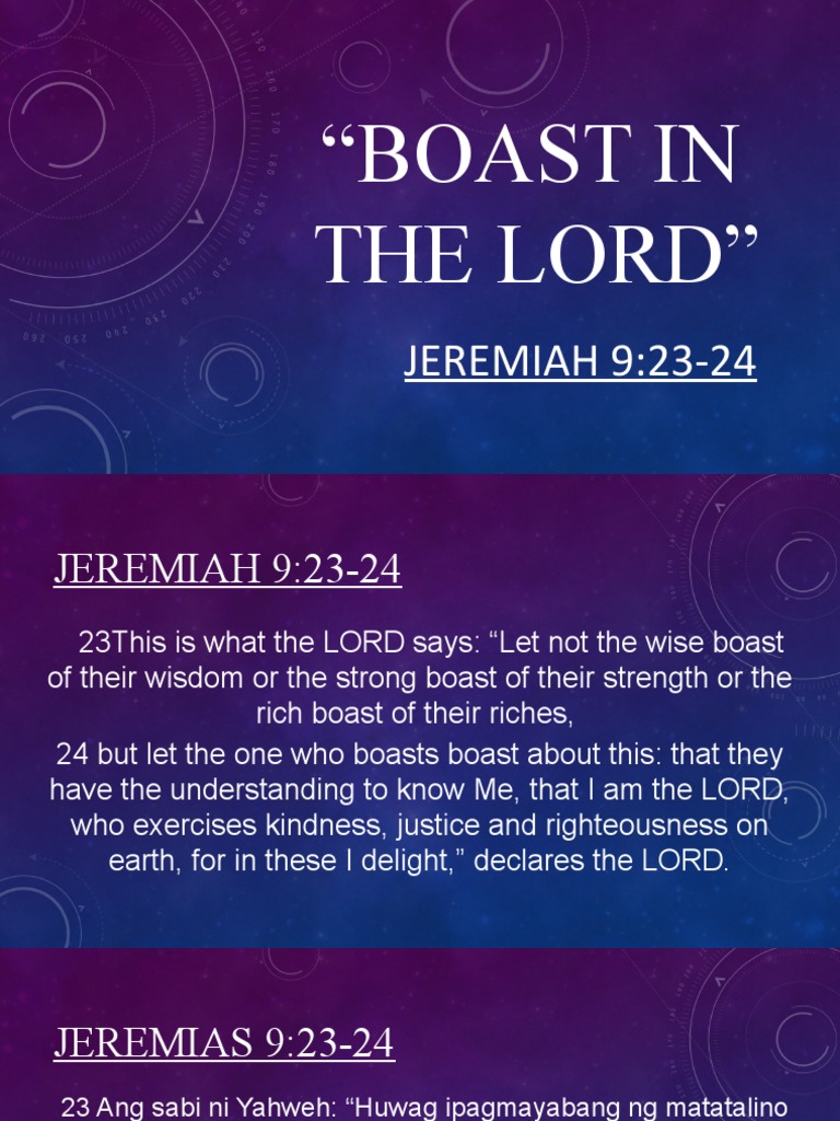 Boast in The Lord | PDF