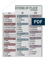 EXERCISE PREPOSITIONS OF PLACE AND TIME