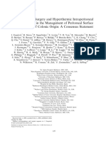 Consensus on Cytoreductive Surgery and HIPEC for Peritoneal Malignancies