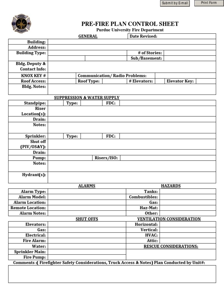 PreFire Plan Control Sheet Building PDF Elevator Fire Sprinkler