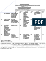 FALLSEM2022-23 BIT1026 TH VL2022230102795 ASSESSMENT RUBRICS Rubric For DA-1