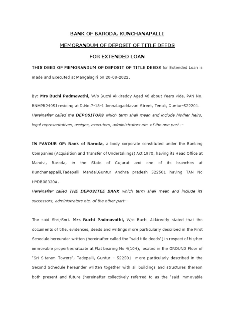 EM of Buchi Padmavathi EXT PDF Mortgage Loan Interest