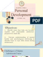 Personal Development: Quarter 1 - Week 4