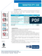 MAKTEX PY 150 Non-Woven Geotextile Product Specifications