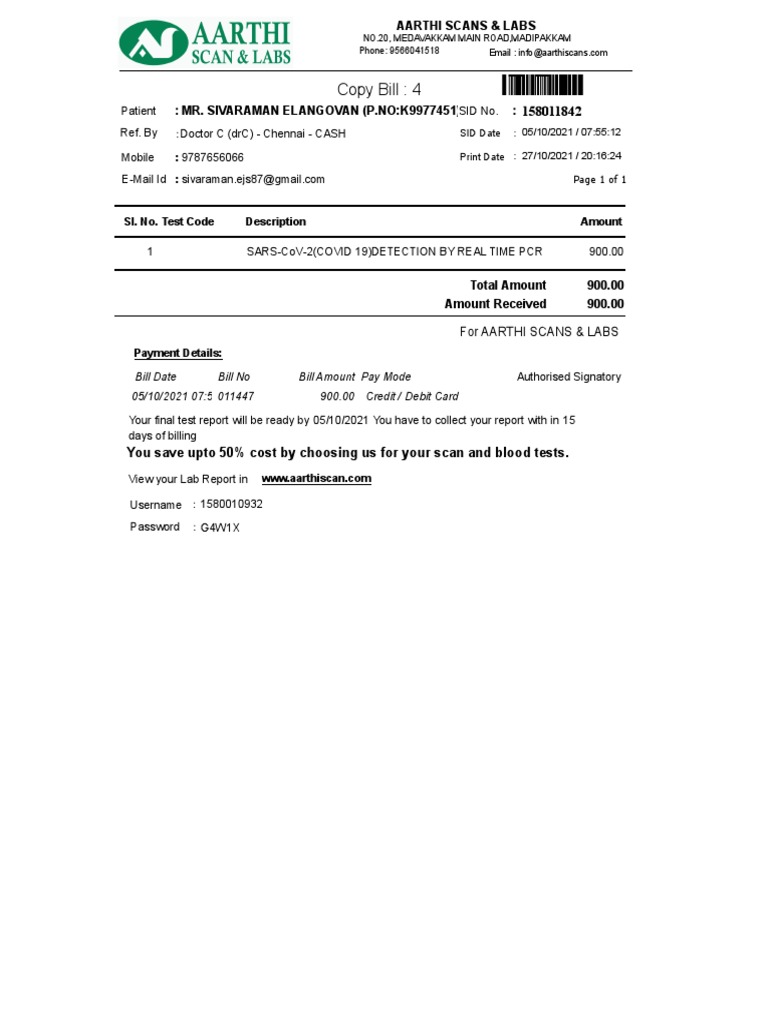Copy Bill 4 Pay Mode Bill Amount Bill No Bill Date 05/10/2021 07