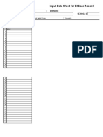 E-Class Record Data Sheet