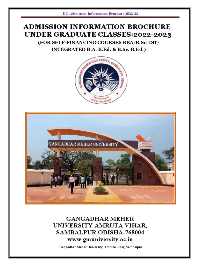 GM University UG Admission Guide 2022-23 | PDF | University And College ...