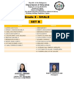 Grade 8 - SHALE Set B: Department of Education