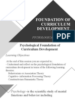 Foundation of Curriculum Development: Pychological and Social