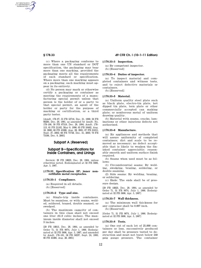 49 cfr ch i 10 1 11 edition 178 33 subpart a reserved subpart b