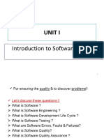 Unit I: Introduction To Software Testing