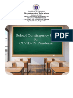 School Contingency Plan For COVID-19 Pandemic: Department of Education