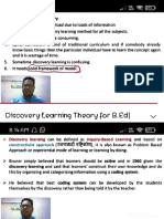 Learning Theory: Discovery For