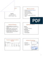 Quantitative Analysis (CHEM 201) What Do You Need?: Fall 2007, SH-C162 T &TH: 11:40 Am - 1 PM