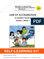 Law of Acceleration: For SCIENCE Grade 8 Quarter 1/week 1