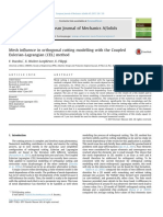 Ducobu Et Al 2017 Mesh Influence of CEL Cutting Modelling