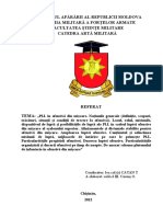 Ministerul Apărării Al Republicii Moldova Academia Militară A Forțelor Armate Facultatea Științe Militare Catedra Artă Militară