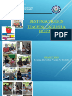 Best Practices in Teaching English & Filipino: Republic of The Philippines Department of Education