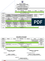 Department of Education: Teacher'S Program