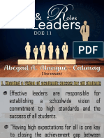 Tasks & Roles of Leaders - Educational Management