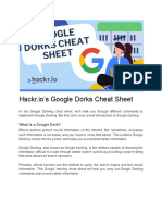 Hackr - Io's Google Dorks Cheat Sheet PDF