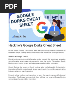 Hackr - Io's Google Dorks Cheat Sheet PDF