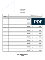 Checklist of Prerequisite Forms (G9)