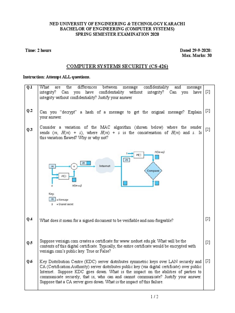 Computer Systems Security (Cs-426), PDF, Transport Layer Security