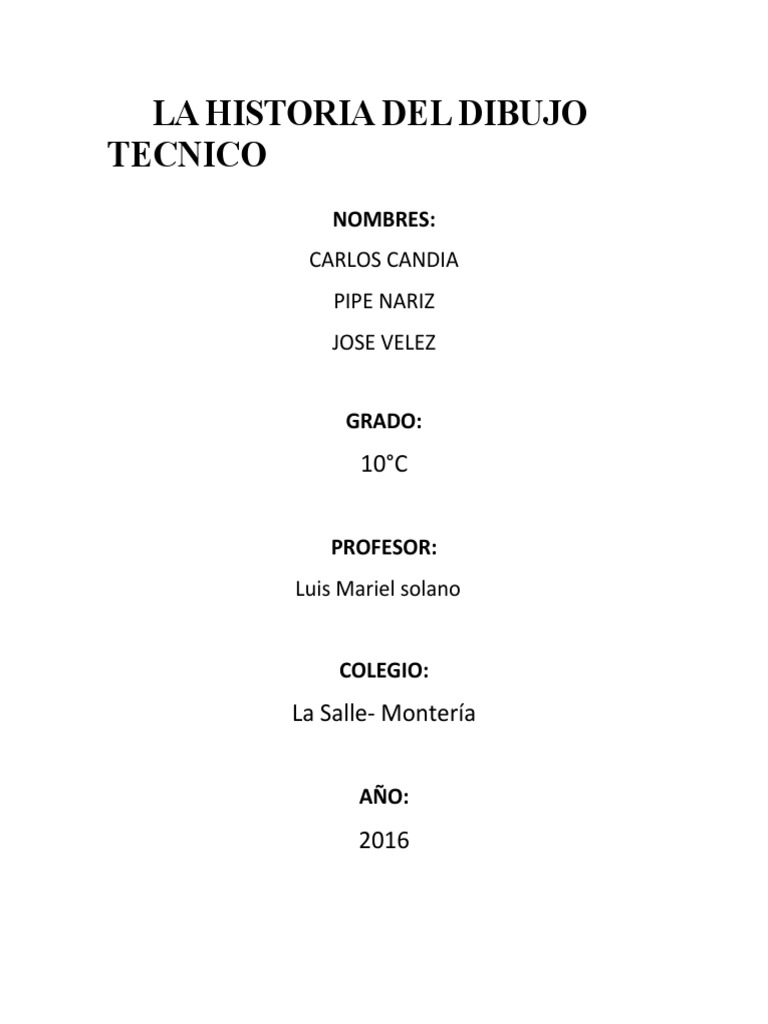 La Historia Del Dibujo Tecnico PDF