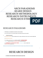Lecture 3, 4 Research Paradigms Design Methods Instruments Ethics