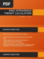 Basic IV Therapy Calculations