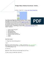 Cara Memasang Widget Share Button Facebook