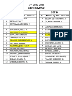 List of Students - Humss 2 (2022-2023)