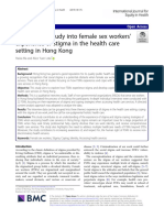 A Qualitative Study Into Female Sex Workers ' Experience of Stigma in The Health Care Setting in Hong Kong