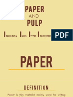 Paper Pu LP: Uses Types Properties Production Processes