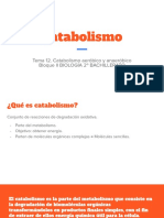 Presentación Del Catabolismo (Glúcidos) para Bachillerato