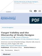 Target Validity and The Hierarchy of Study Designs American Journal of Epidemiology Oxford Academic