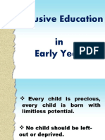 Inclusive Education in Early Years