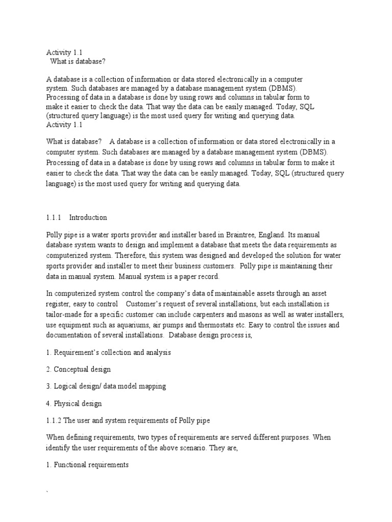 SMPL 1 | PDF | Databases | Information Management