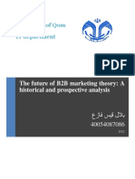 The Future of B2B Marketing Theory: A Historical and Prospective Analysis