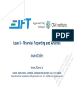 Level I - Financial Reporting and Analysis: Inventories