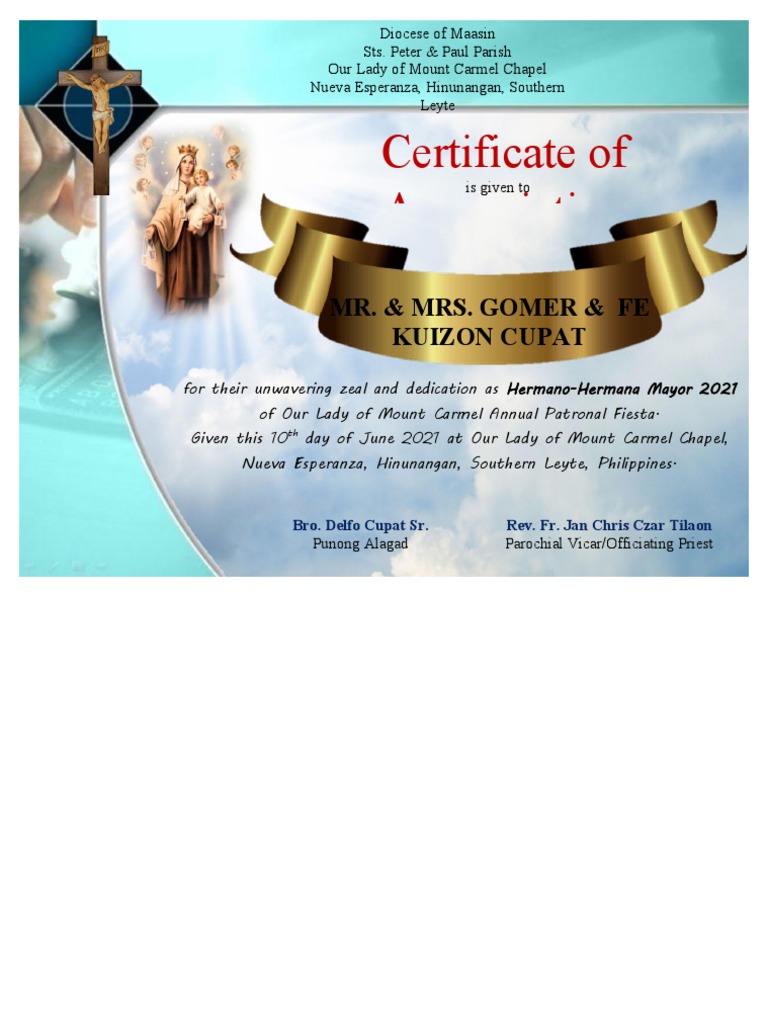Certificate of Recognition - Gomer Cupat | PDF