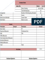 Salary Slip Format in Excel 768x598