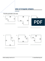 Area and Perimeter of Irregular Shapes: Grade 6 Geometry Worksheet